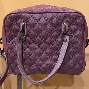 Rachel Roy Purple Quilt and Crocodile Handbag